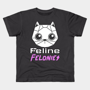 Feline Felonies: Cat Lover Kids T-Shirt